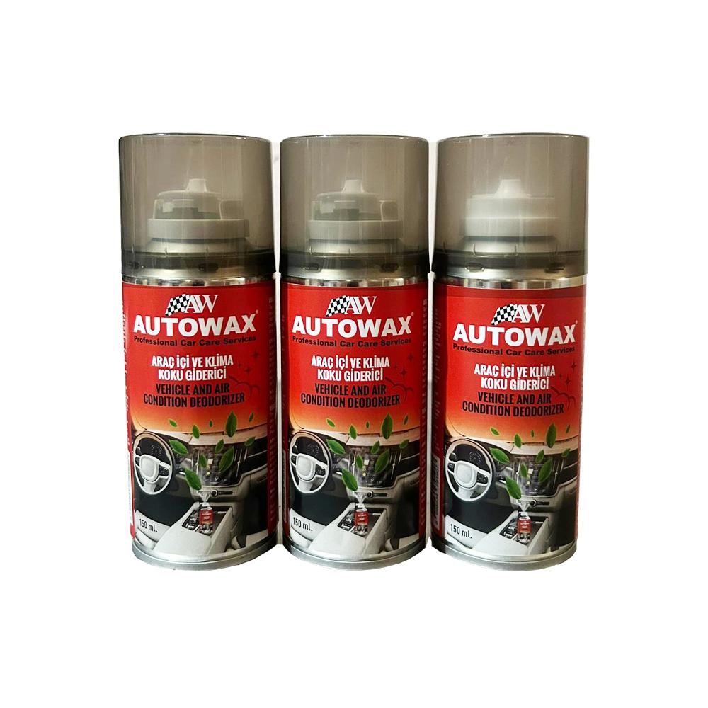 Autowax Araç İçi Klima Dezenfektan Spreyi ve Koku Bombası (Tekli, 2'li ve 3'lü)